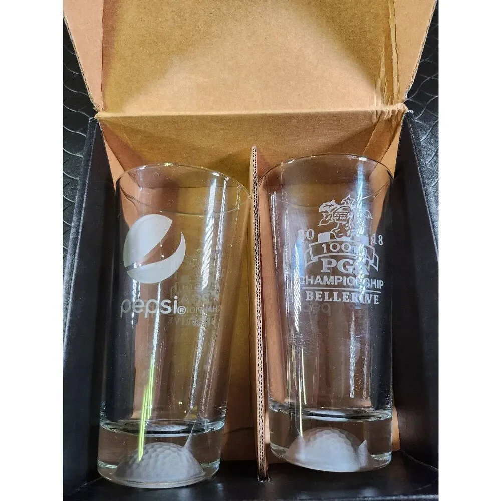 2018 100th PGA Championship Bellerive 160z Glasses-Rare